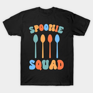 Spoonie Squad Colorful Spoons Retro Style T-Shirt